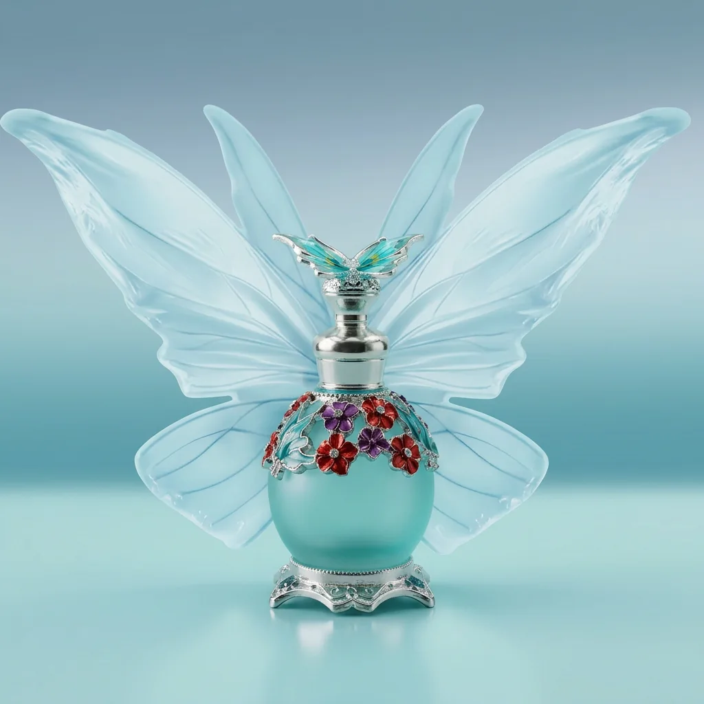 Butterfly Halo - Blue perfume oil bottle