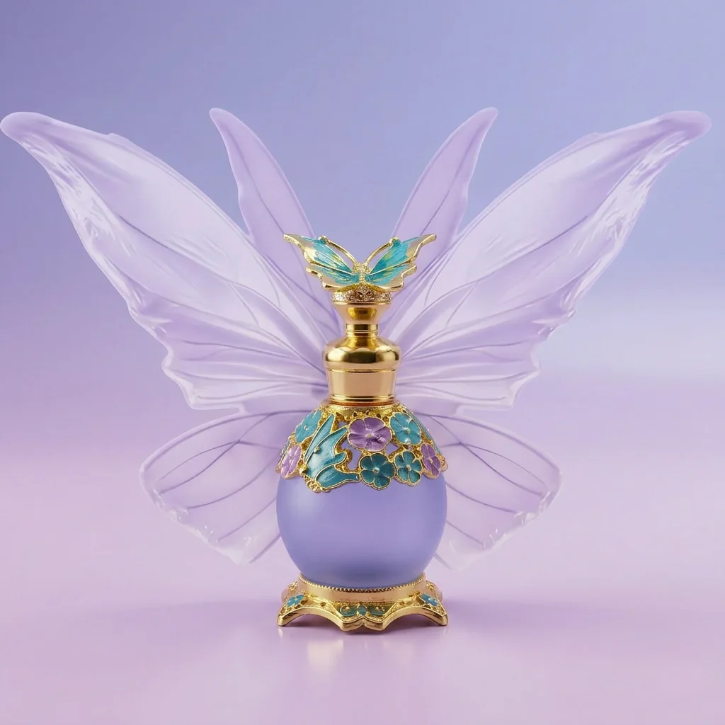 Butterfly Halo - Periwinkle perfume oil bottle
