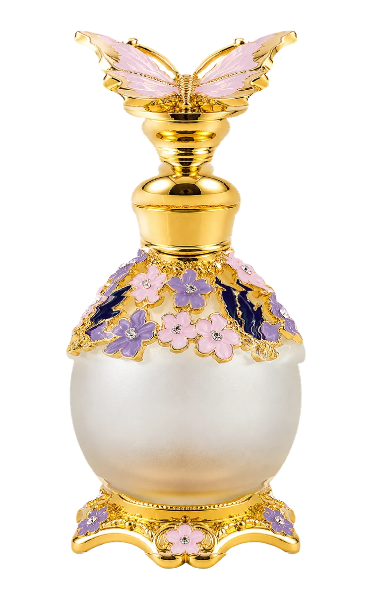 Butterfly Halo - White/Gold Dark perfume oil bottle