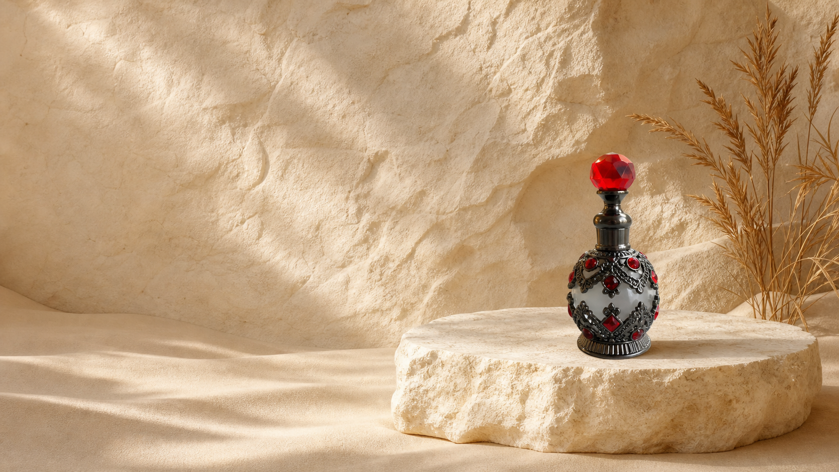 Desert Jewel Red perfume oil bottle