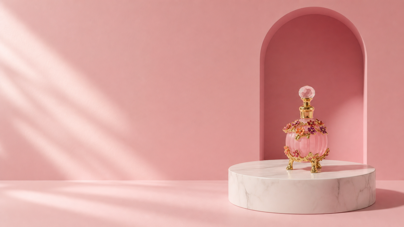 Royal Pink perfume oil bottle