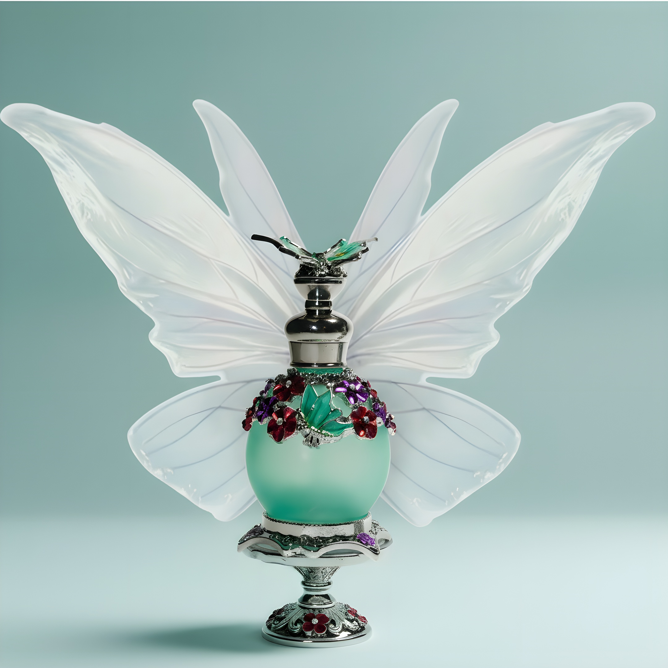 Butterfly perfume oil bottle